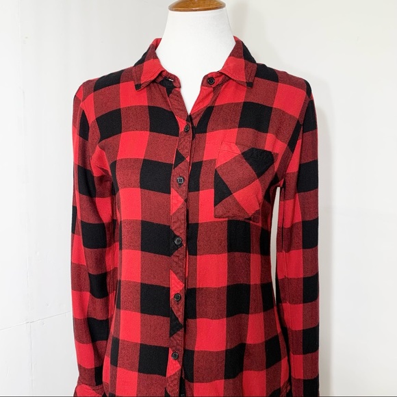 SOLD-Rails Red Buffalo Plaid Check Print Flannel - Picture 4 of 12